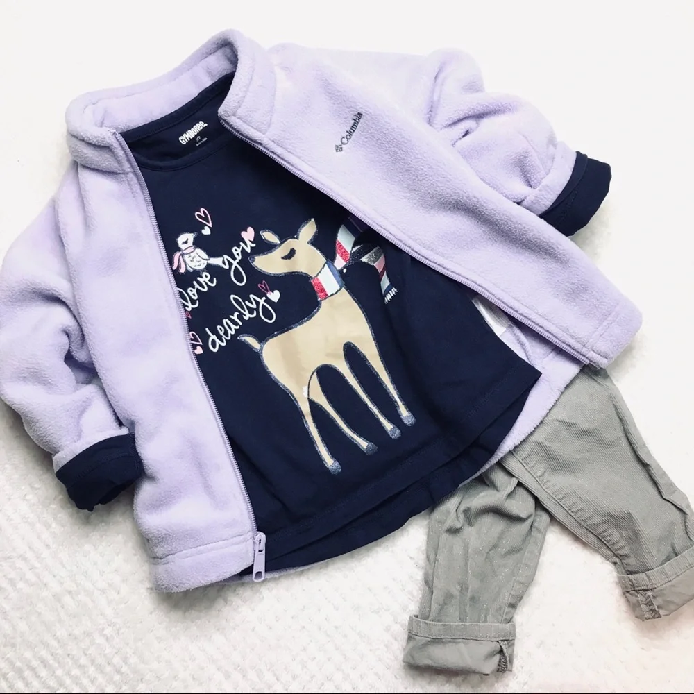 COPY - Gymboree long sleeve winter deer cotton top Sz 3T